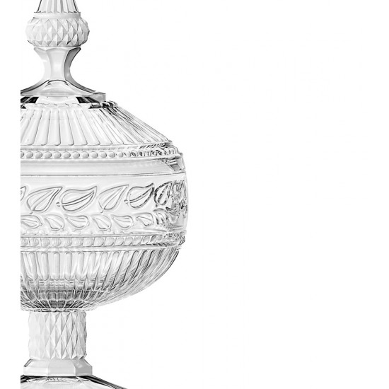 Bomboniere 20cm Por 12cm Republic Com Pé Em Cristal Ecológico L'Hermitage